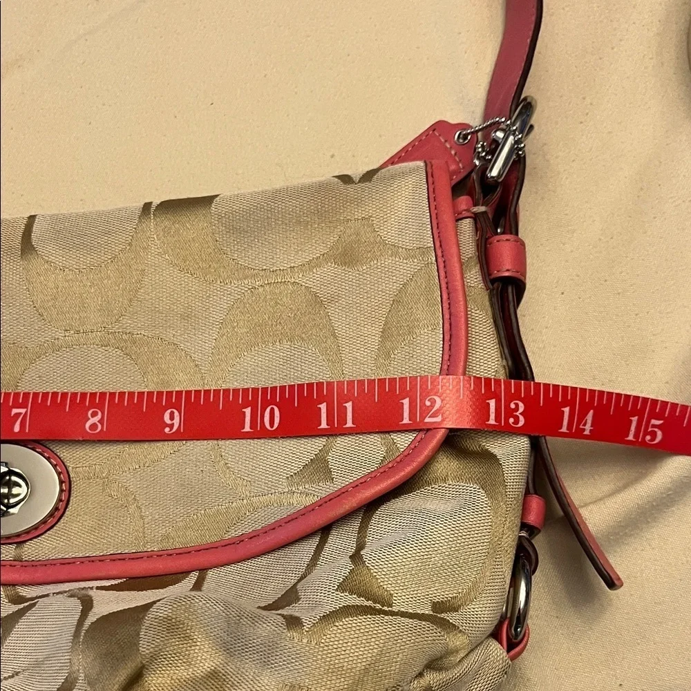 Coach Beige and Pink Crossbody Bag